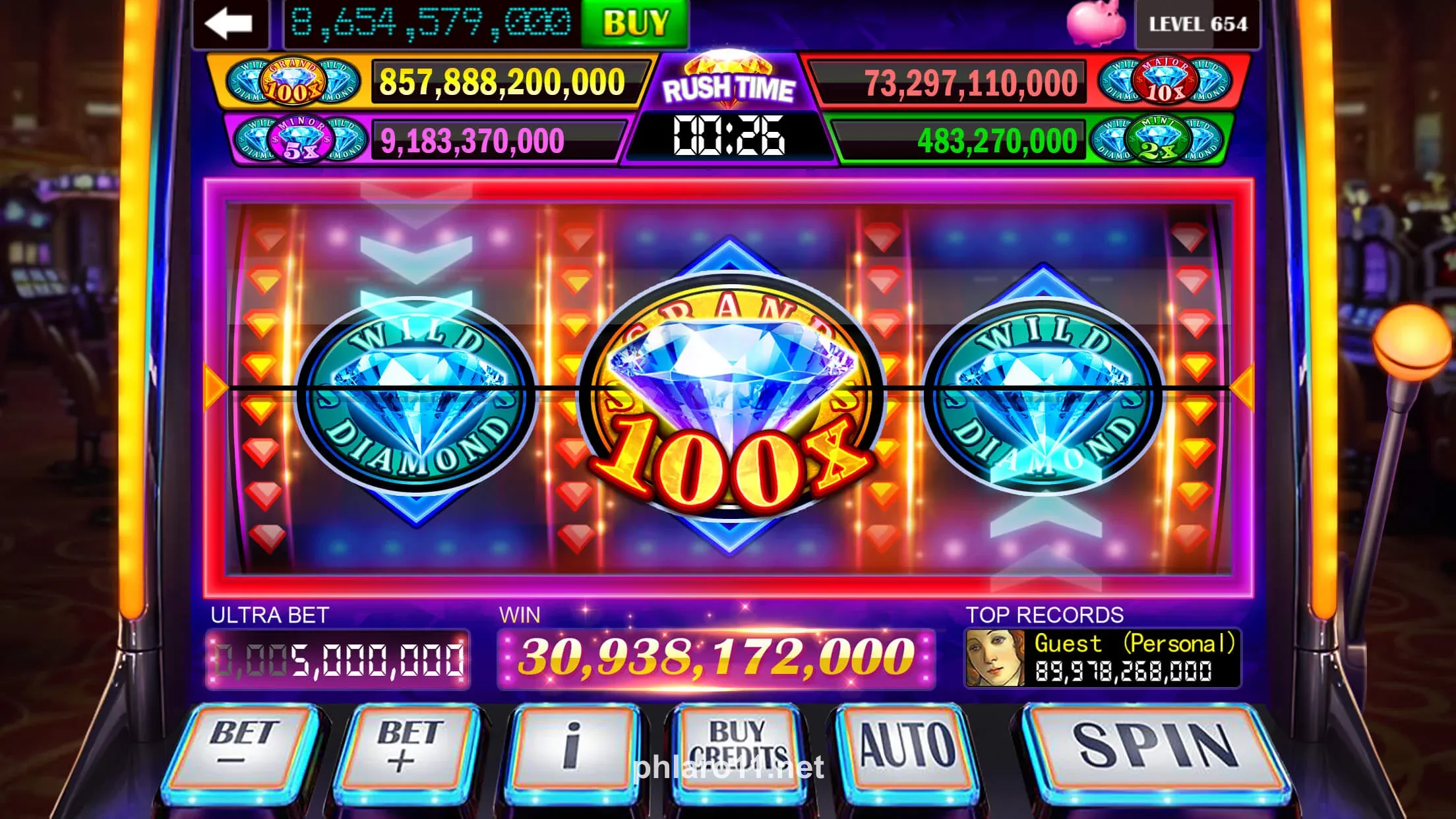 Phlaro app account dashboard with user balance and bonuses